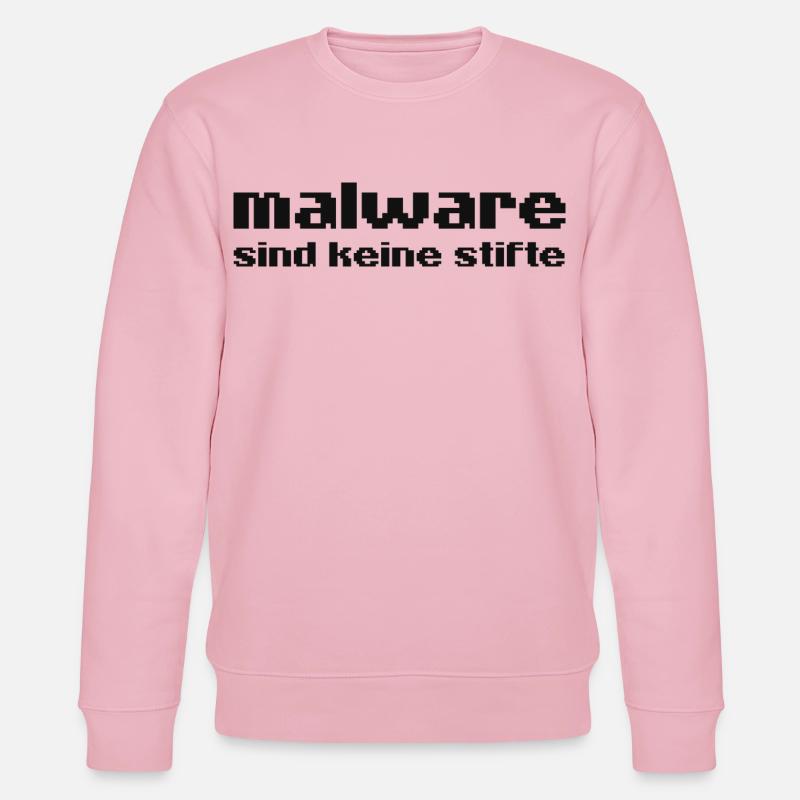 Malware sind keine Stifte - Stanley/Stella Unisex Bio-Sweatshirt CHANGER - Hellrosa