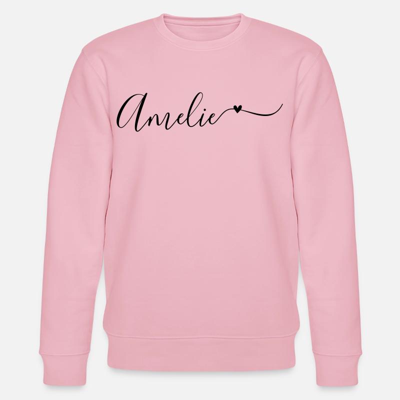 Amelie Name Vorname Dekorativ - Stanley/Stella Unisex Bio-Sweatshirt CHANGER  - Hellrosa