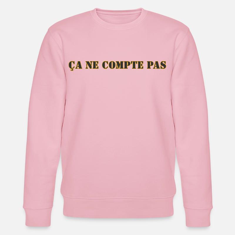 ÇA NE COMPTE PAS - Sweat bio CHANGER Stanley/Stella Unisexe - rose pâle