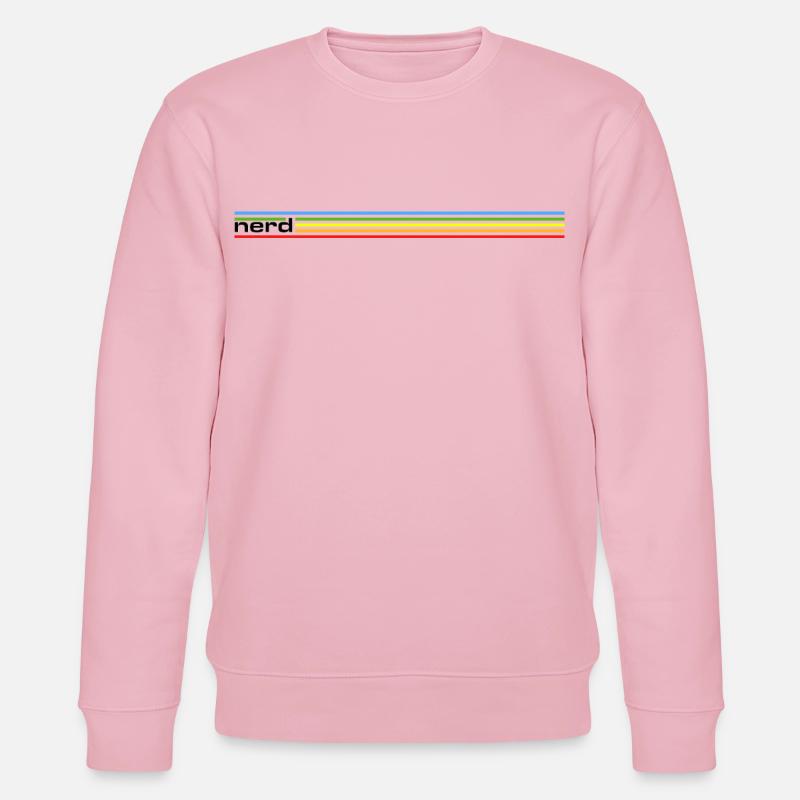 NERDY forever - nerd Rainbow - Stanley/Stella Unisex Bio-Sweatshirt CHANGER  - Hellrosa