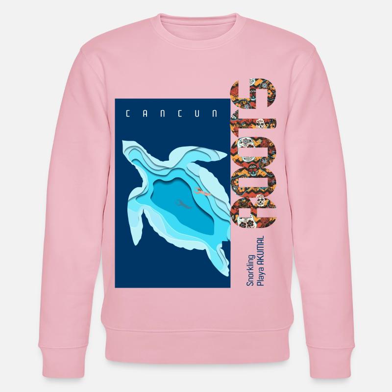 Sea turtle snorkeling Roots - Stanley/Stella CHANGER Unisex Organic Sweatshirt - cotton pink