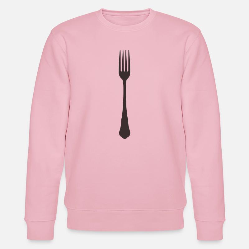Fork Silhouette - Stanley/Stella CHANGER Unisex Organic Sweatshirt - cotton pink