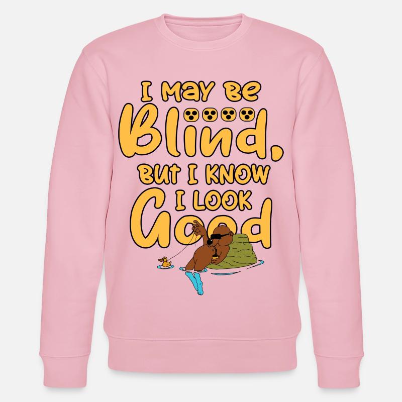 Ich bin vielleicht Blind, aber - Stanley/Stella Unisex Bio-Sweatshirt CHANGER  - Hellrosa