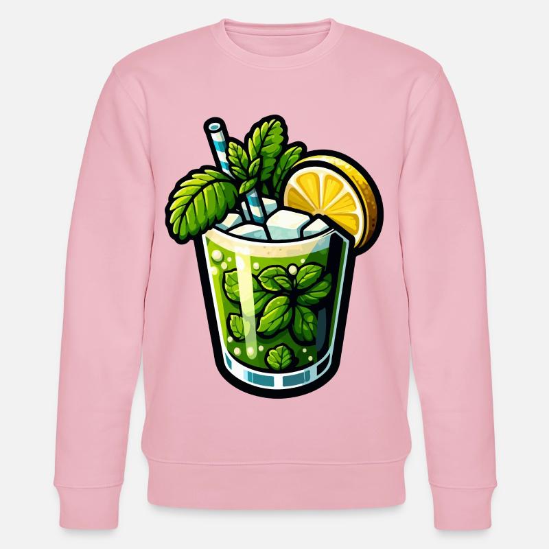 Mojito Cocktail Rum Lime Mint - Stanley/Stella CHANGER Unisex Organic Sweatshirt - cotton pink