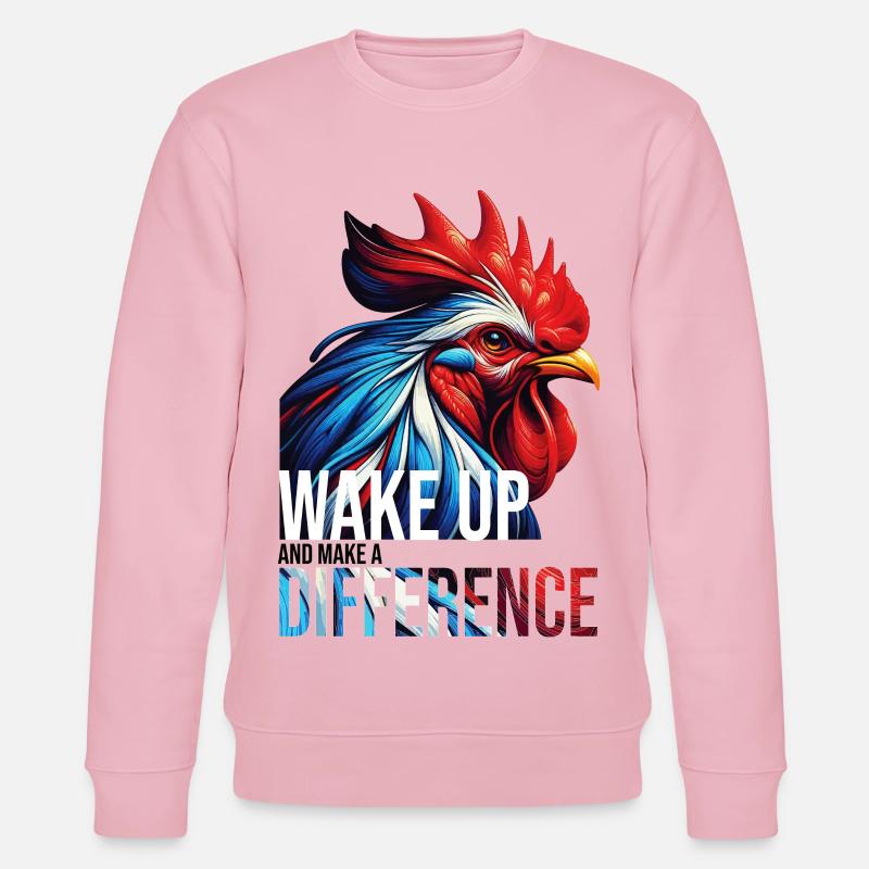 RÉVEILLEZ-VOUS ET FAITES UNE DIFFÉRENCE - Sweat bio CHANGER Stanley/Stella Unisexe - rose pâle