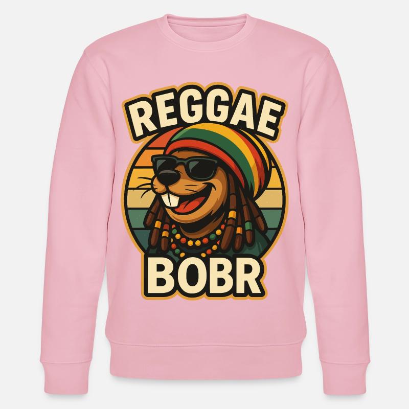 Reggae Bobr – Rasta-Biber - Sweat bio CHANGER Stanley/Stella Unisexe - rose pâle