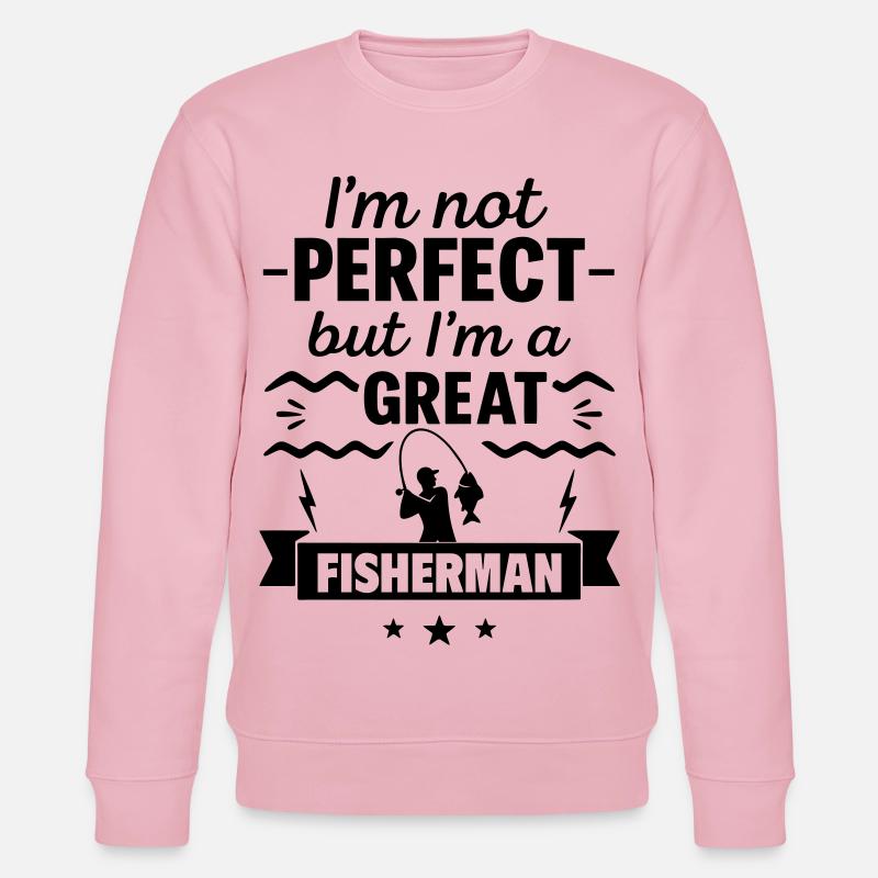 Nicht perfekt, aber toller Angler - Stanley/Stella Unisex Bio-Sweatshirt CHANGER  - Hellrosa
