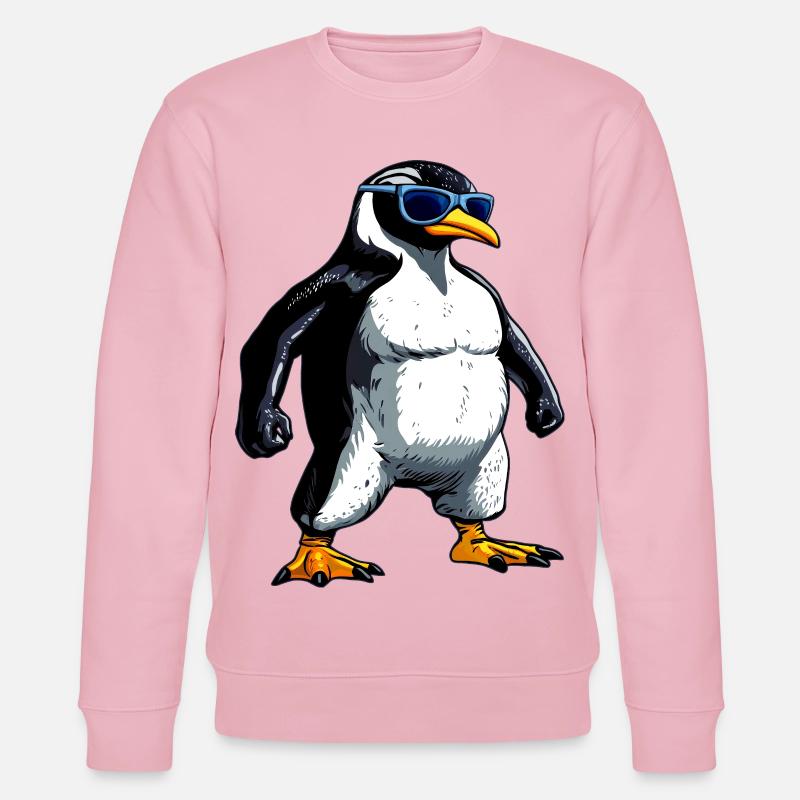 Penguin Bodybuilder - Sweat bio CHANGER Stanley/Stella Unisexe - rose pâle
