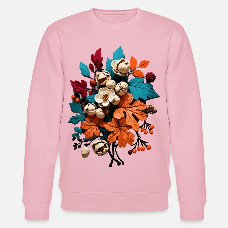Herbst Blumen - Stanley/Stella Unisex Bio-Sweatshirt CHANGER  - Hellrosa