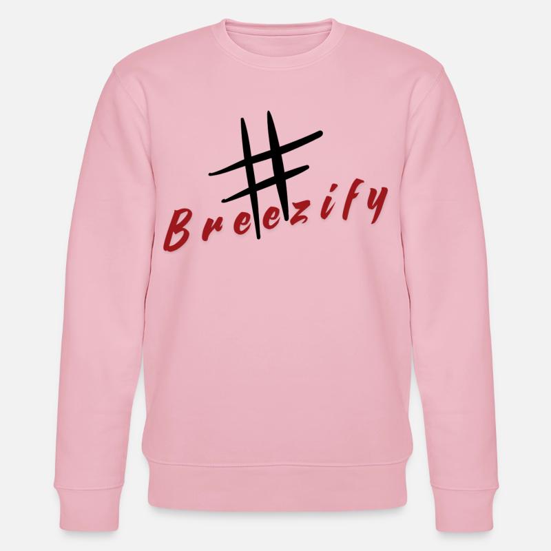 Slogan de l’étiquette de trappe Breezify - Sweat bio CHANGER Stanley/Stella Unisexe - rose pâle