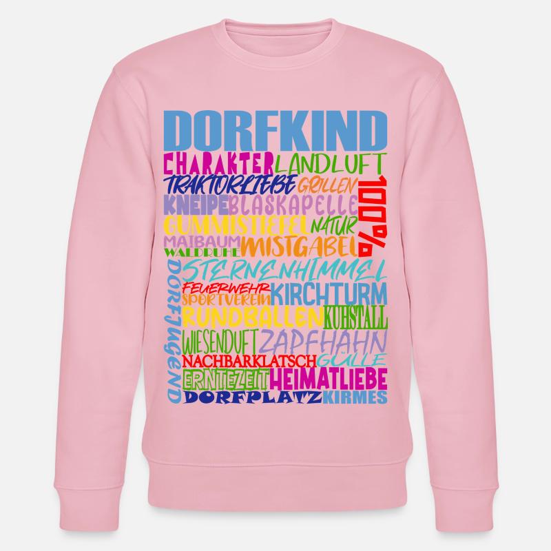 Dorfkind VIBES bunt - Stanley/Stella Unisex Bio-Sweatshirt CHANGER  - Hellrosa