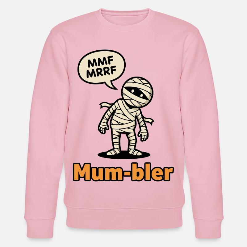 Mumienfigur mit Sprechblase - Stanley/Stella Unisex Bio-Sweatshirt CHANGER  - Hellrosa