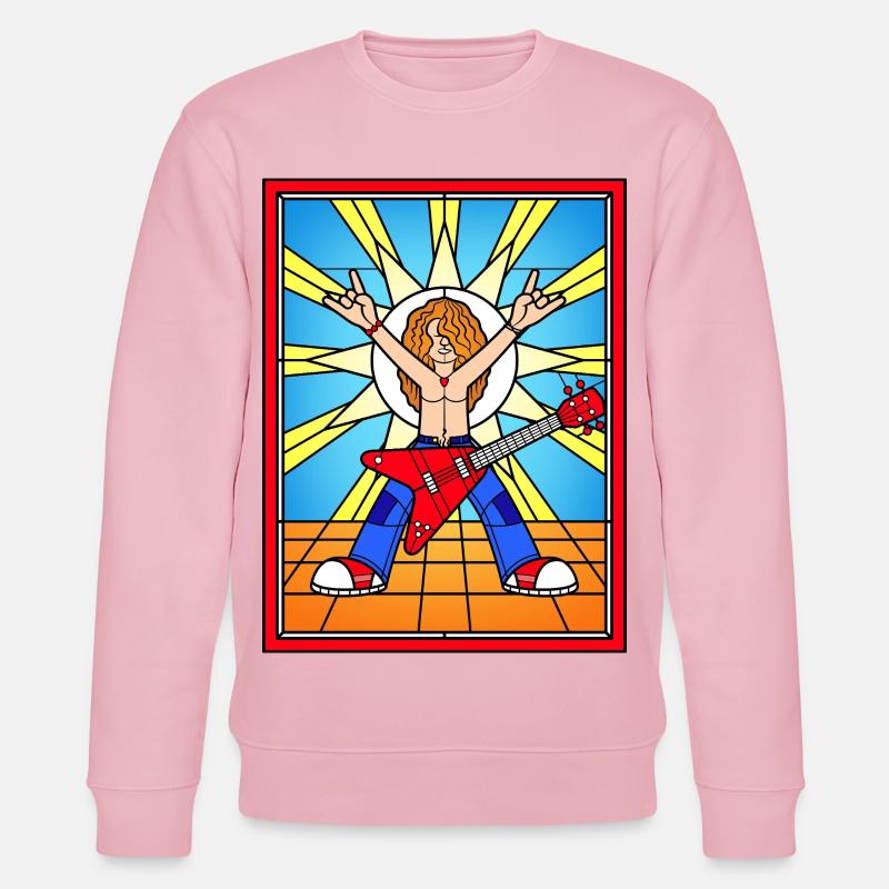 Buntglas-Rockgitarrist - Stanley/Stella Unisex Bio-Sweatshirt CHANGER  - Hellrosa