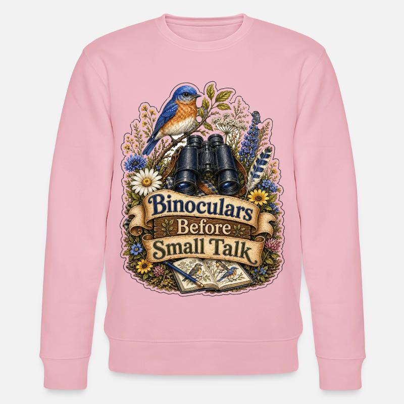 Binoculars Before Small Talk Wolken - Stanley/Stella Unisex Bio-Sweatshirt CHANGER - Hellrosa