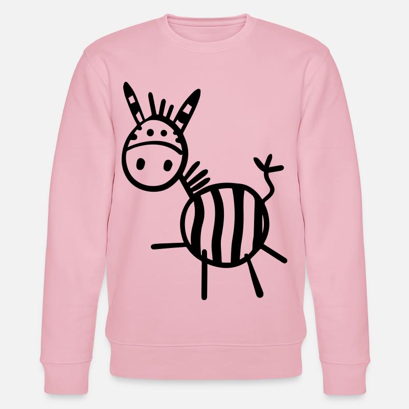 Funny Zebra - Stanley/Stella Unisex Bio-Sweatshirt CHANGER  - Hellrosa