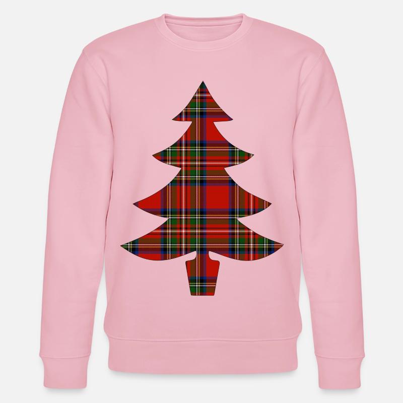 Tartan Weihnachtsbaum - Stanley/Stella Unisex Bio-Sweatshirt CHANGER  - Hellrosa