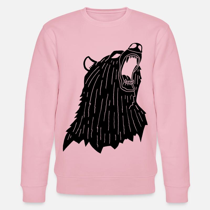 Wütender Schwarzbär - Stanley/Stella Unisex Bio-Sweatshirt CHANGER - Hellrosa