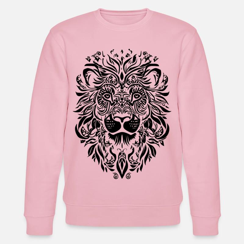 Löwe Mandala Gesicht - Stanley/Stella Unisex Bio-Sweatshirt CHANGER  - Hellrosa