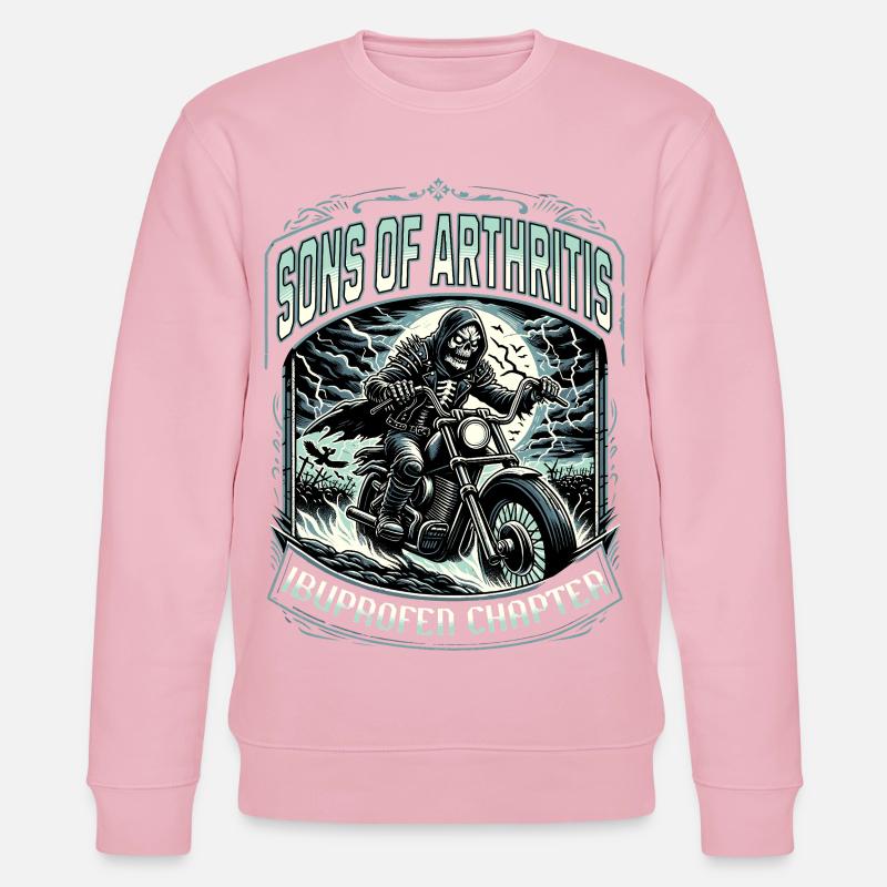 Fils de l’arthrite, chapitre Ibuprofène, Moto - Sweat bio CHANGER Stanley/Stella Unisexe - rose pâle
