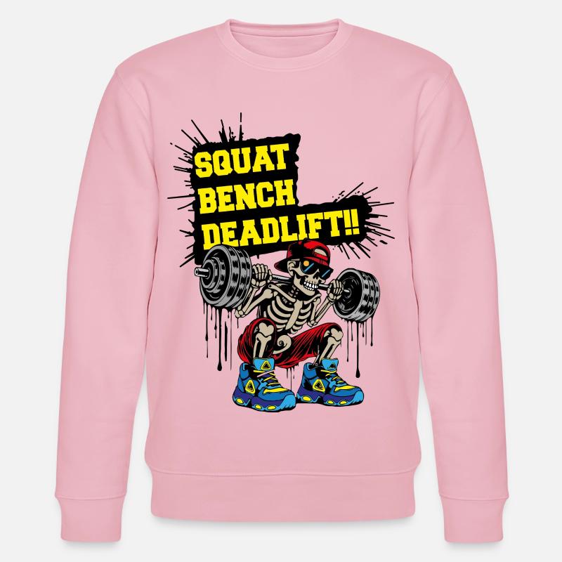 SquadBenchDeadlift - Stanley/Stella CHANGER Unisex Organic Sweatshirt - cotton pink