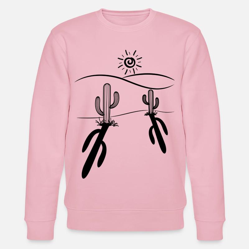 Kaktus - Stanley/Stella Unisex Bio-Sweatshirt CHANGER  - Hellrosa