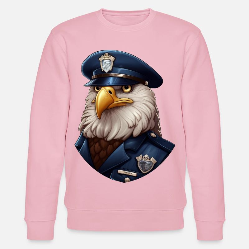 Polizei Eule - Stanley/Stella Unisex Bio-Sweatshirt CHANGER  - Hellrosa