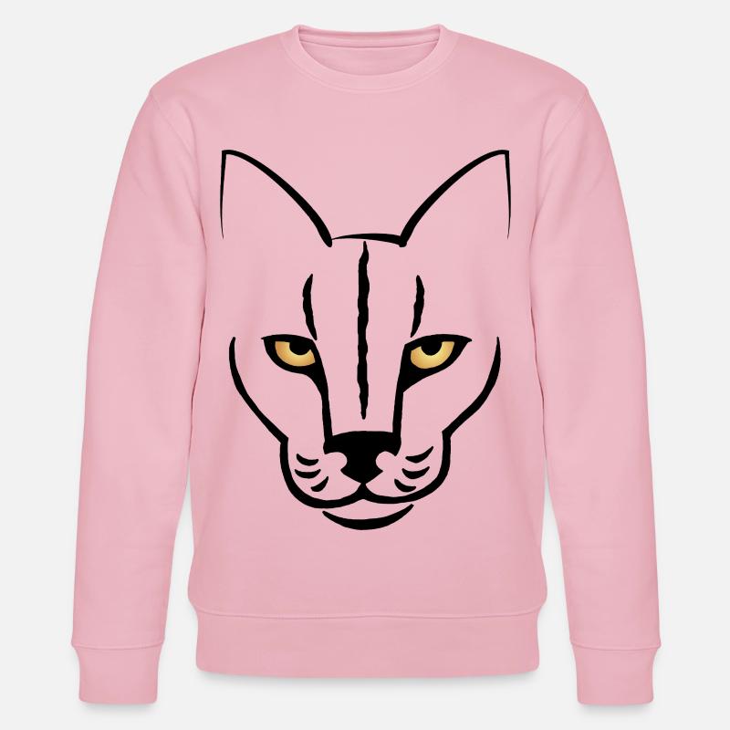 Der Blick der Katze - Stanley/Stella Unisex Bio-Sweatshirt CHANGER  - Hellrosa