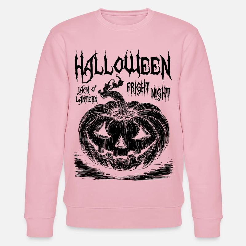 Halloween Jack O'Lantern schwarzes Design - Stanley/Stella Unisex Bio-Sweatshirt CHANGER  - Hellrosa