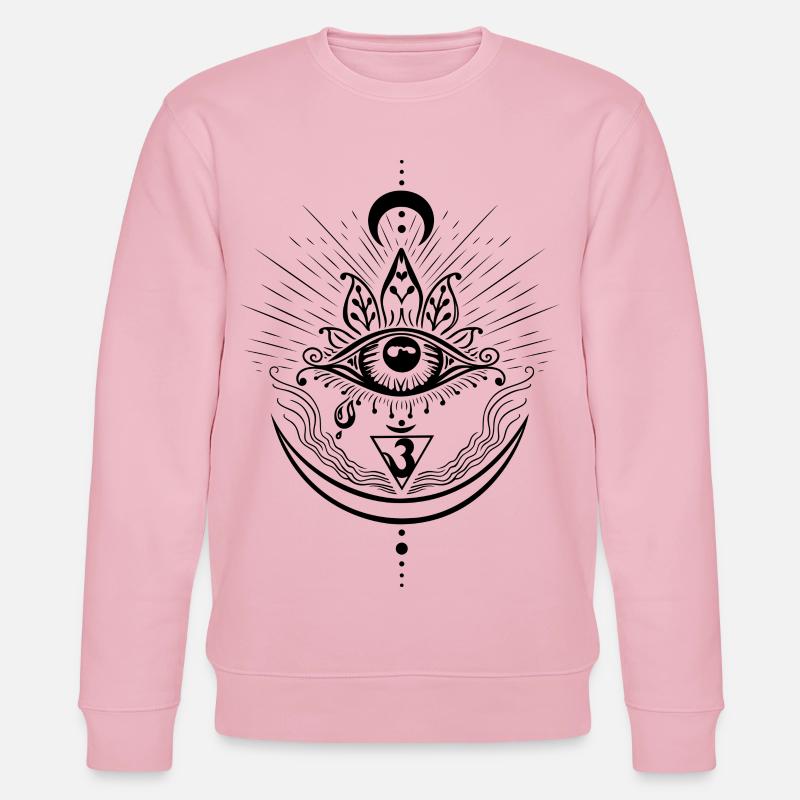 Third Eye Chakra Symbol Third Eye - Stanley/Stella CHANGER Unisex Organic Sweatshirt - cotton pink