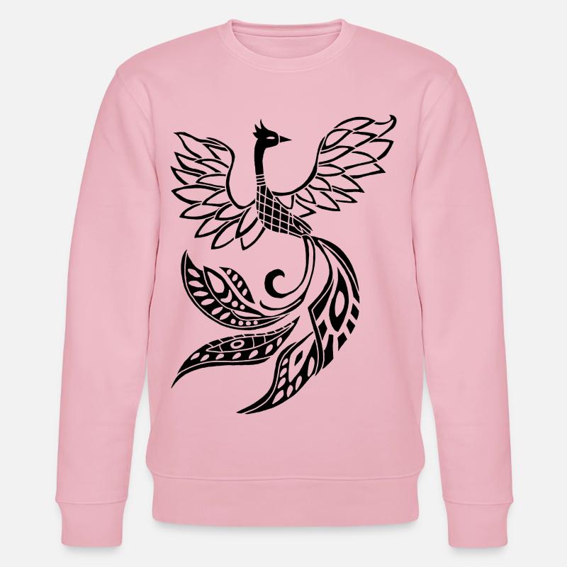 Schwarzer Phönixvogel - Stanley/Stella Unisex Bio-Sweatshirt CHANGER  - Hellrosa