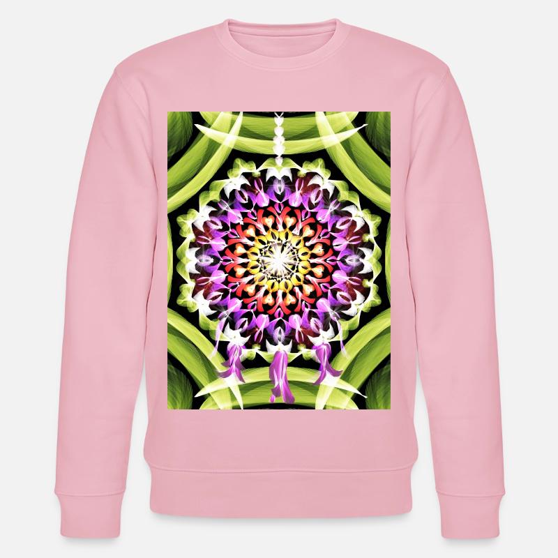 Traumfänger Blütenmandala - Stanley/Stella Unisex Bio-Sweatshirt CHANGER  - Hellrosa