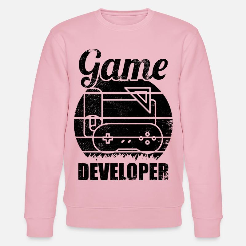 Funny game developer - Stanley/Stella CHANGER Unisex Organic Sweatshirt - cotton pink