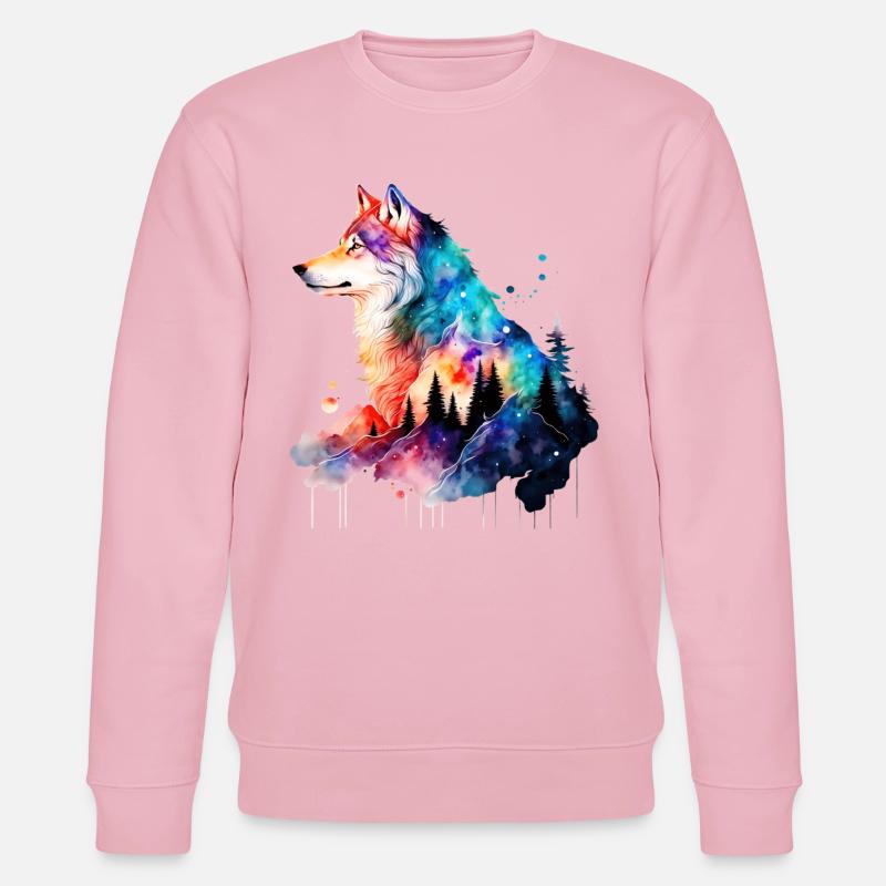 Wolf - Stanley/Stella Unisex Bio-Sweatshirt CHANGER - Hellrosa