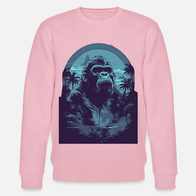 Blauer Gorrile - Stanley/Stella Unisex Bio-Sweatshirt CHANGER  - Hellrosa