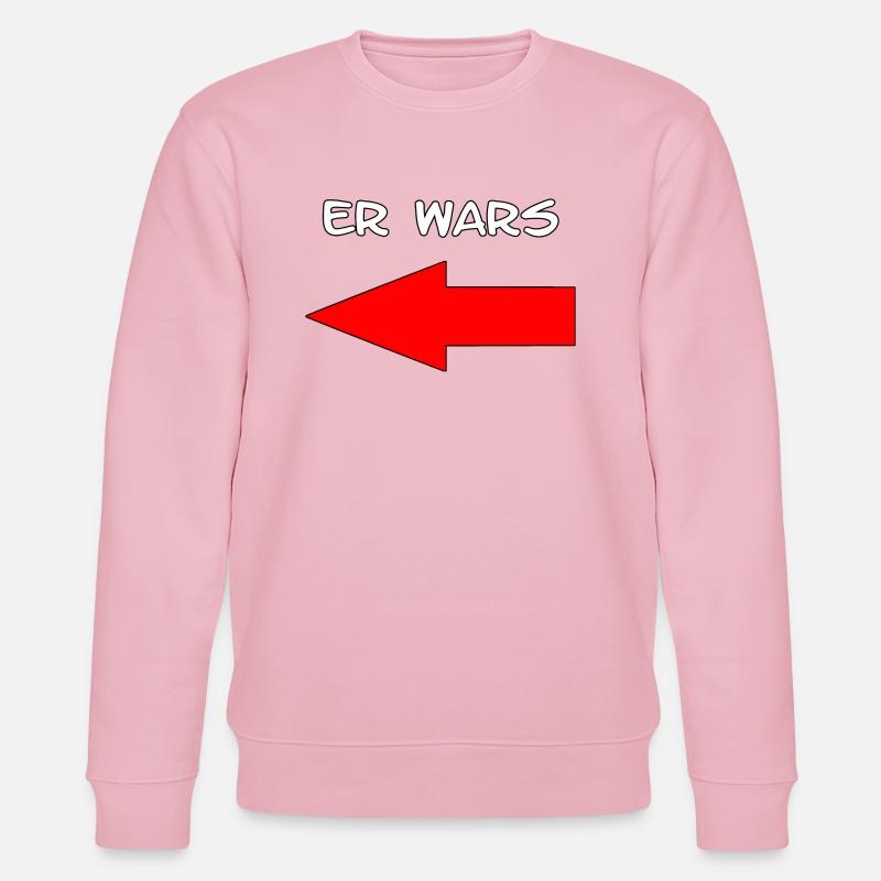 Er Wars Spruch mit Pfeil - Stanley/Stella Unisex Bio-Sweatshirt CHANGER - Hellrosa