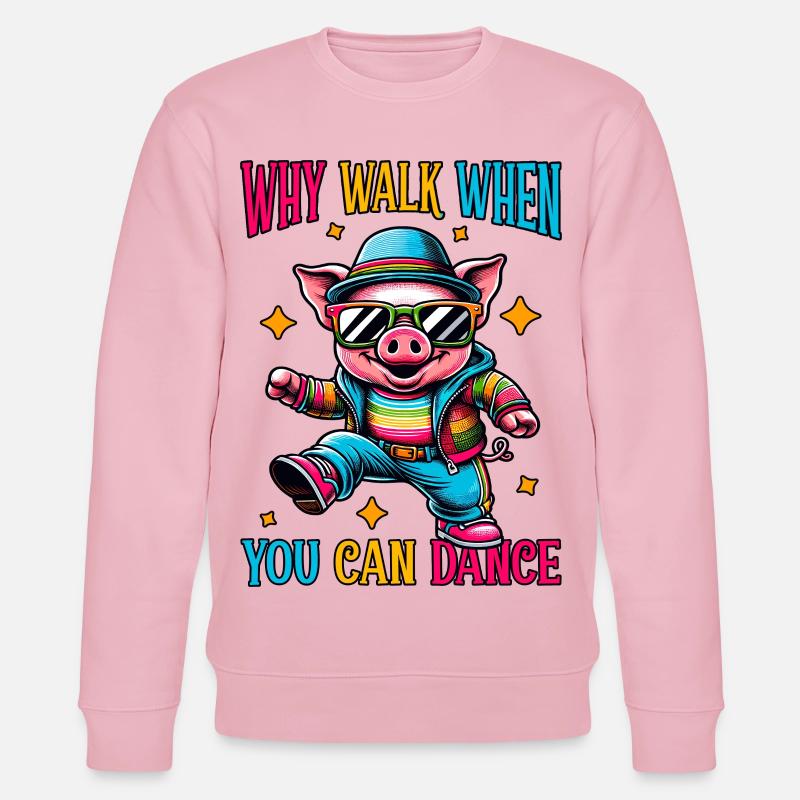 Drôle de danse cochon - Sweat bio CHANGER Stanley/Stella Unisexe - rose pâle