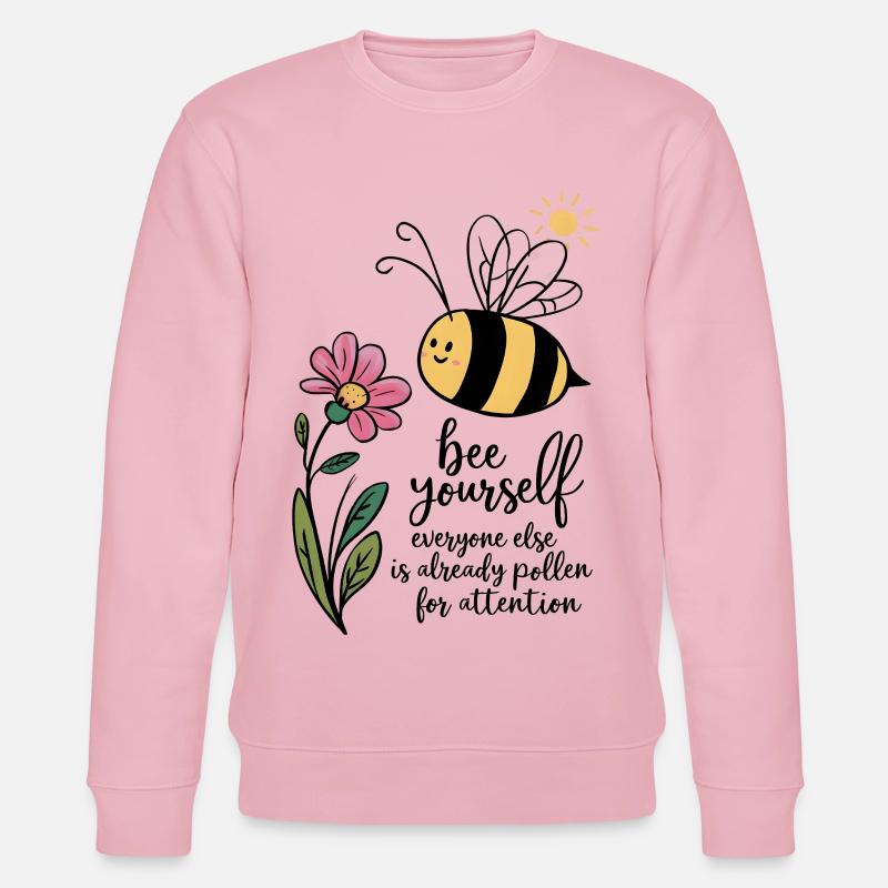 Abeille vous-même - Sweat bio CHANGER Stanley/Stella Unisexe - rose pâle