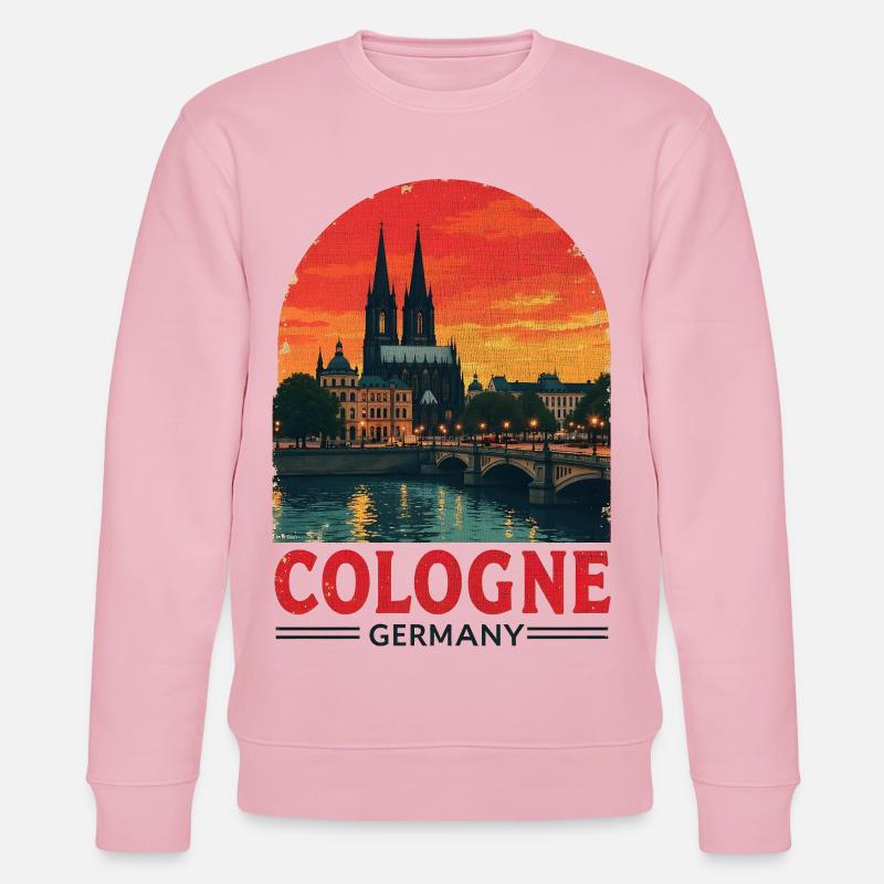 Cologne Germany – Stadtbild Design - Stanley/Stella Unisex Bio-Sweatshirt CHANGER - Hellrosa