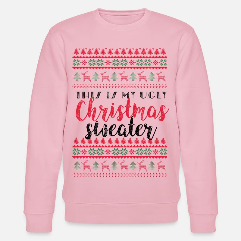 C’est mon pull de Noël moche - Sweat bio CHANGER Stanley/Stella Unisexe - rose pâle