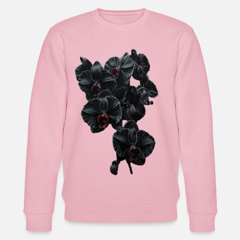 Dunkle Orchideenpracht im Gothicstil - Stanley/Stella Unisex Bio-Sweatshirt CHANGER  - Hellrosa