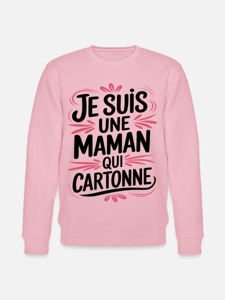 Ich bin eine erfolgreiche Mutter - Stanley/Stella Unisex Bio-Sweatshirt CHANGER - Hellrosa