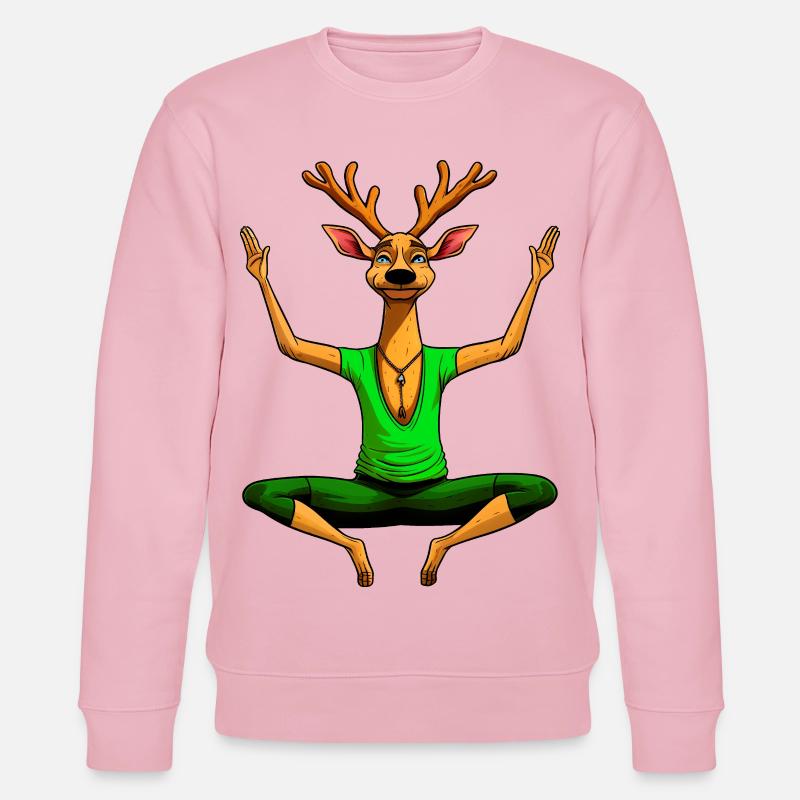 Yoga Hirsche - Stanley/Stella Unisex Bio-Sweatshirt CHANGER  - Hellrosa