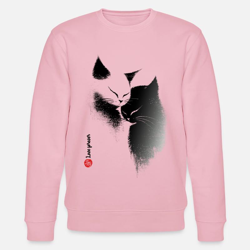 Katzenliebe - Stanley/Stella Unisex Bio-Sweatshirt CHANGER  - Hellrosa