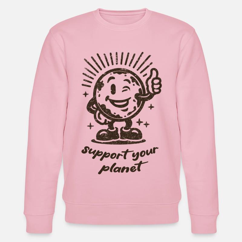 Support Your Planet Motiv - Stanley/Stella Unisex Bio-Sweatshirt CHANGER  - Hellrosa
