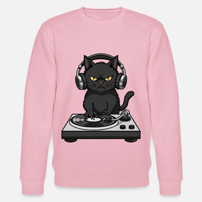 Turntable Cat Chat DJ Vinyle - Sweat bio CHANGER Stanley/Stella Unisexe - rose pâle