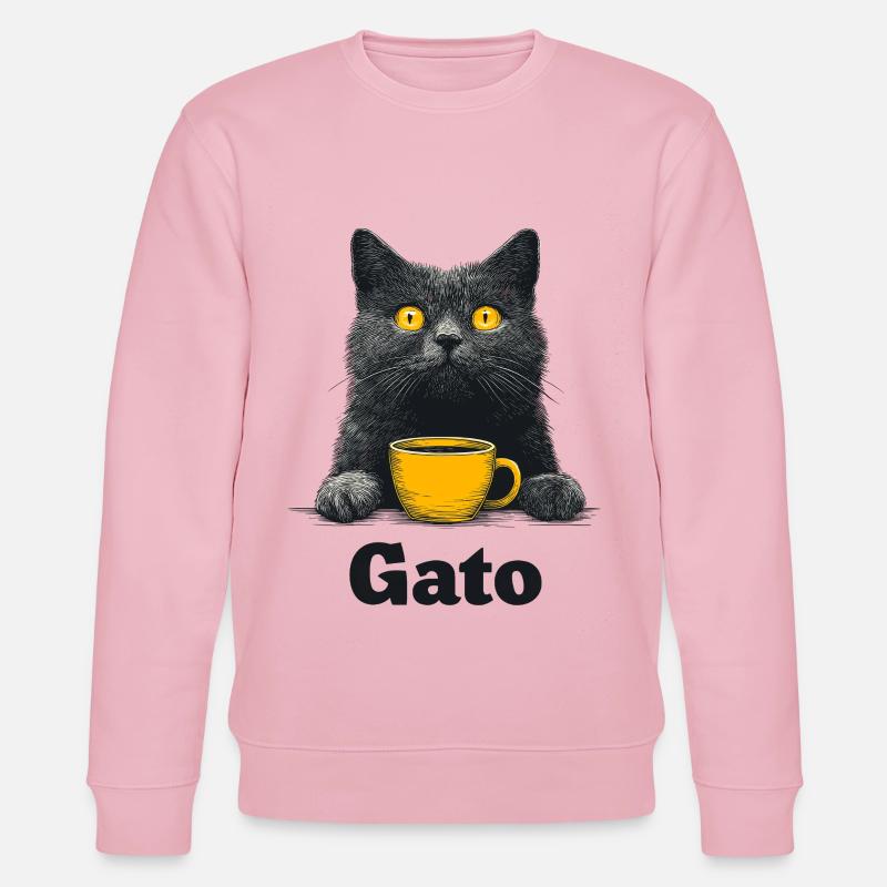 Gato Coffee View Cat - Sweat bio CHANGER Stanley/Stella Unisexe - rose pâle