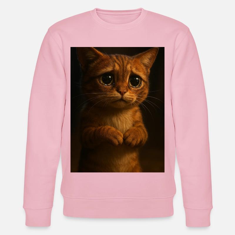 Süßes Kätzchen - Stanley/Stella Unisex Bio-Sweatshirt CHANGER  - Hellrosa