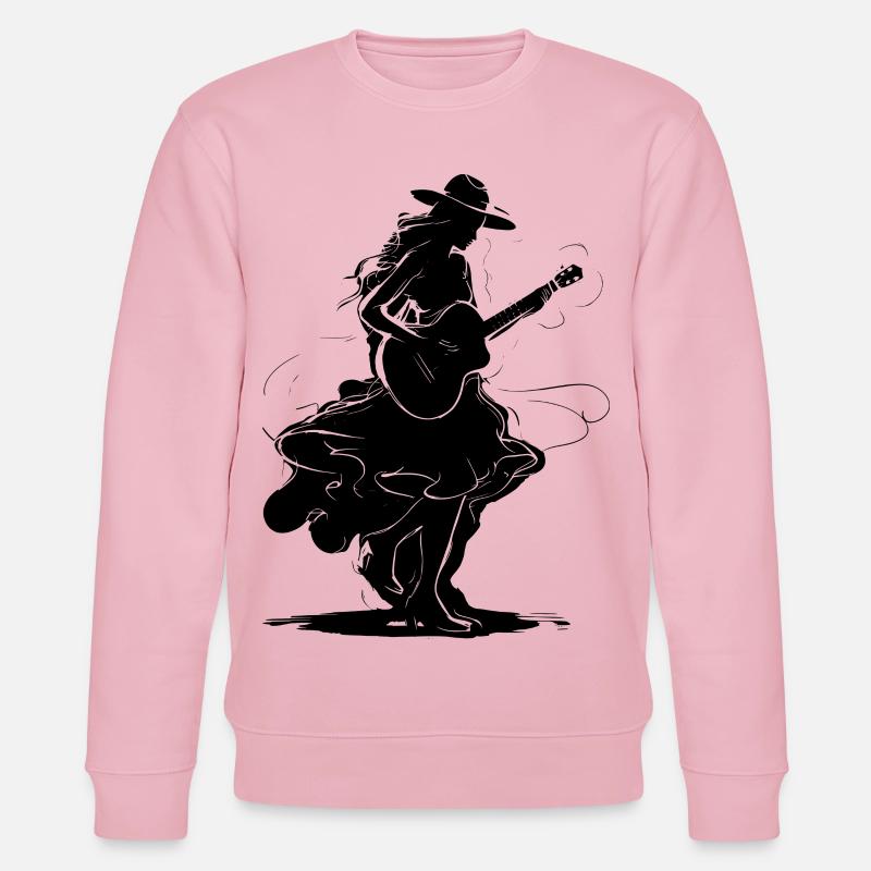 Gitarrenspielerin - Stanley/Stella Unisex Bio-Sweatshirt CHANGER  - Hellrosa