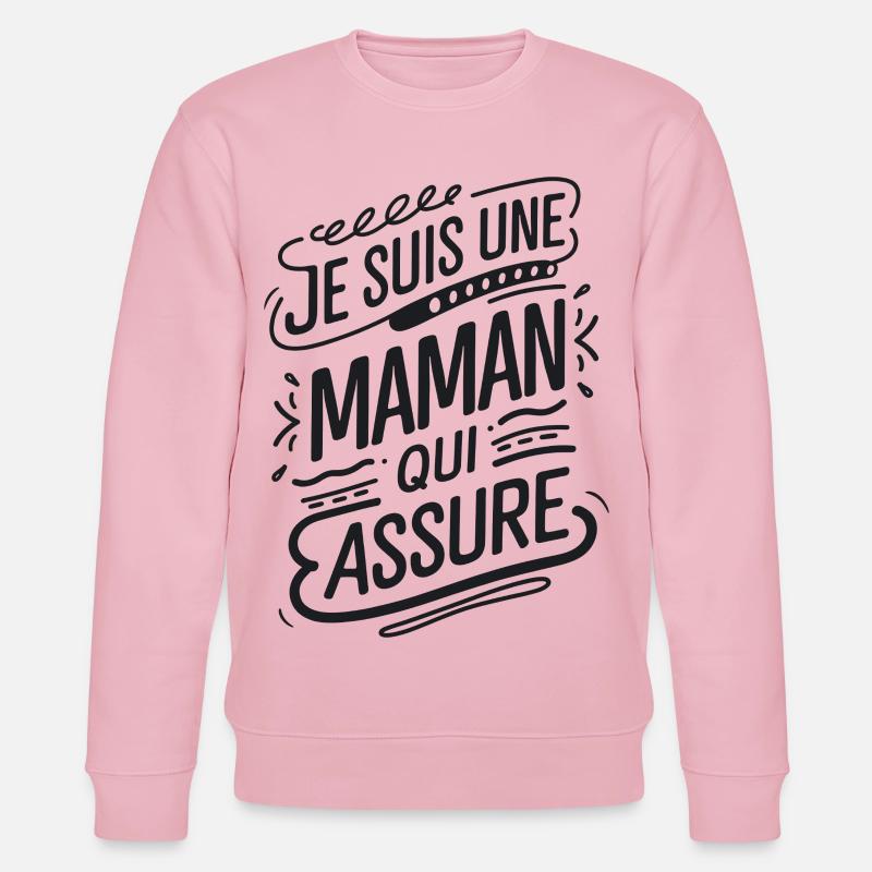 Ich bin eine Mutter, die versichert - Stanley/Stella Unisex Bio-Sweatshirt CHANGER  - Hellrosa