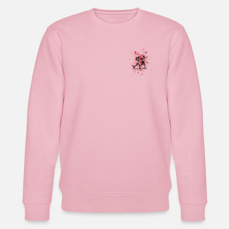 Red Runs and Splashes - Stanley/Stella Unisex Bio-Sweatshirt CHANGER  - Hellrosa